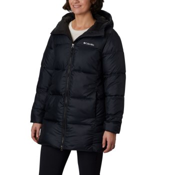 Columbia Puffect Mid Hooded, Chamarras Negros Para Mujer | 284750-VHD